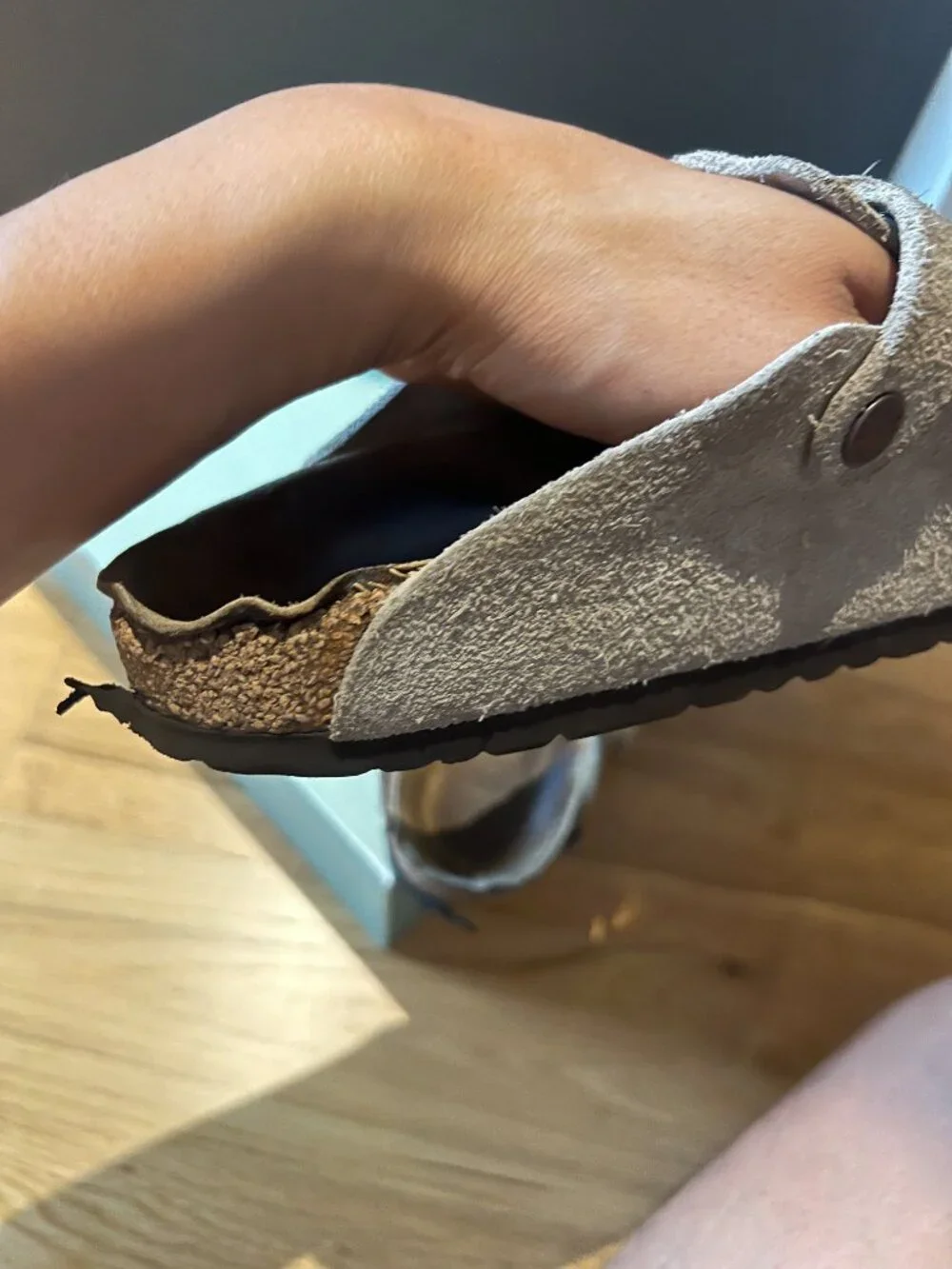 Birkenstock Bostons Taupe Mens Size 40 - Used